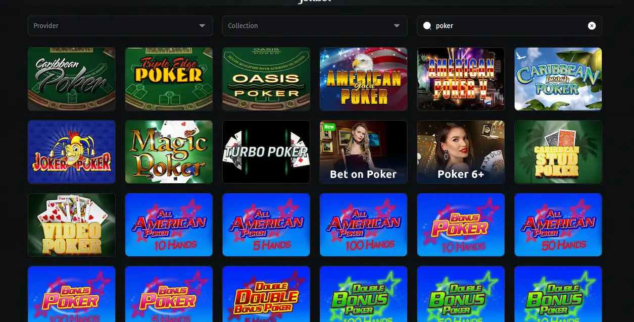 Live-Poker-Tisch bei Jettbet